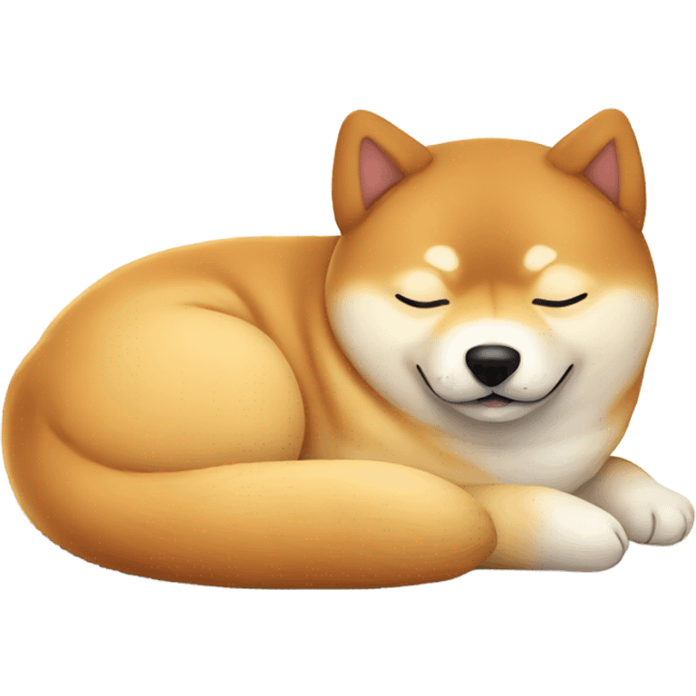 Cute Shiba Inu sleeping emoji