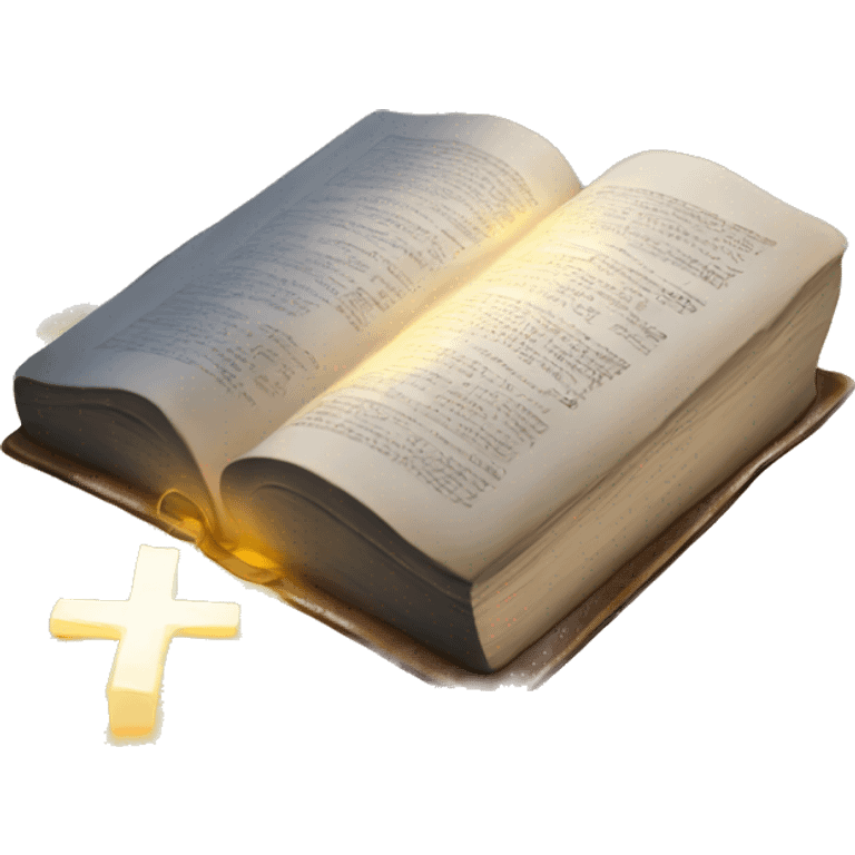 Open Bible glowing  emoji