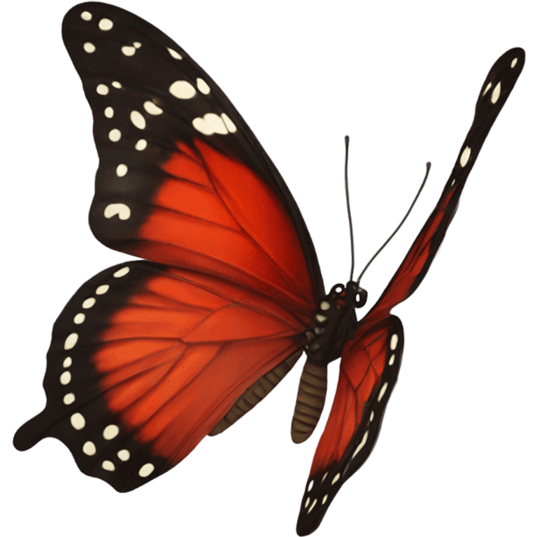 Single red butterfly side view  emoji