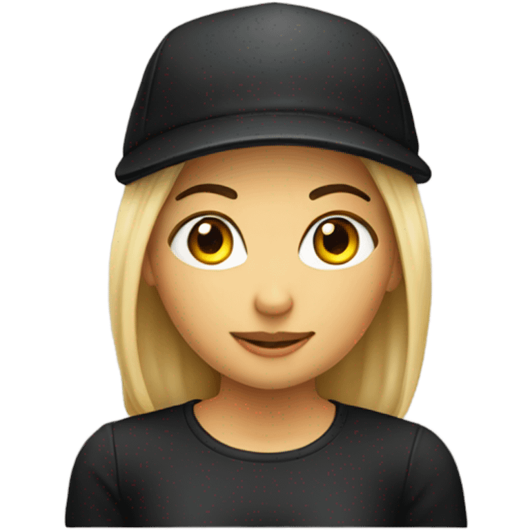 Draw a women whith a black cap emoji