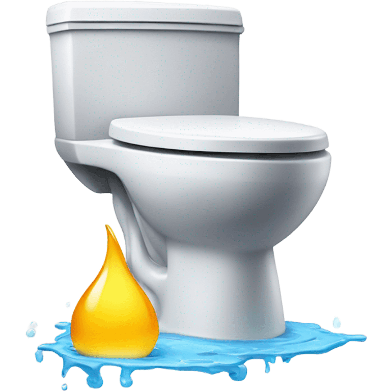 A toilet squirting water out of the lid emoji