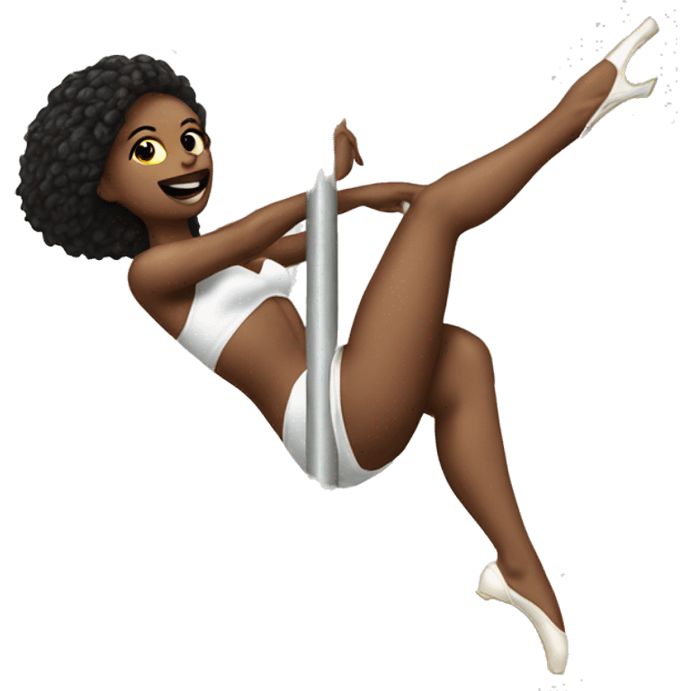 pole dance with a white dancer emoji