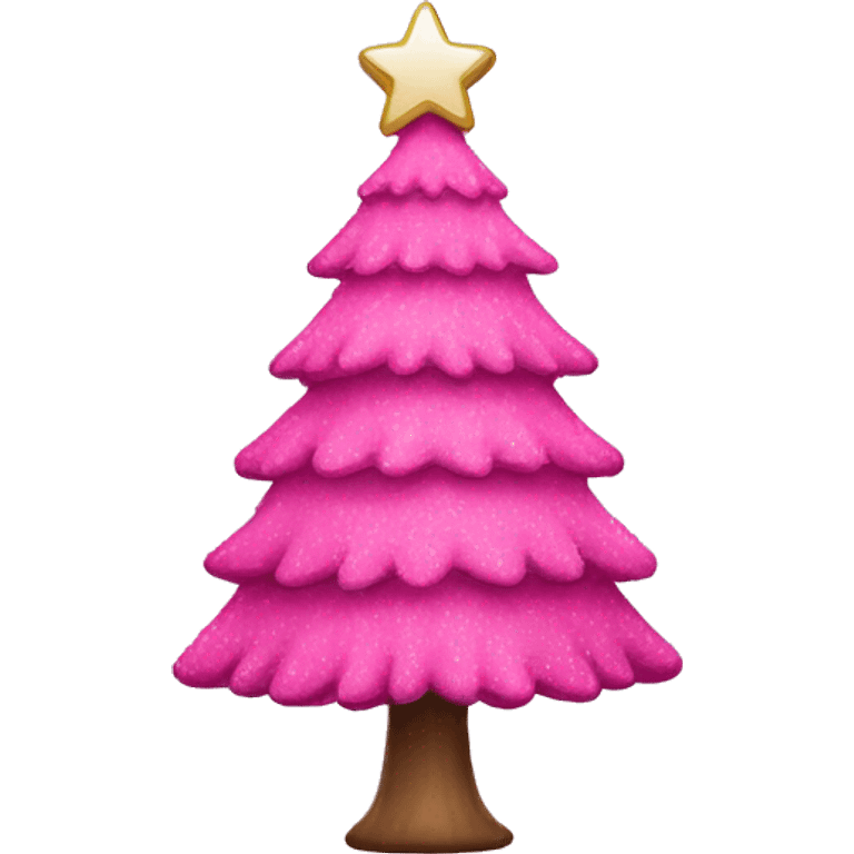 Pink Christmas tree  emoji