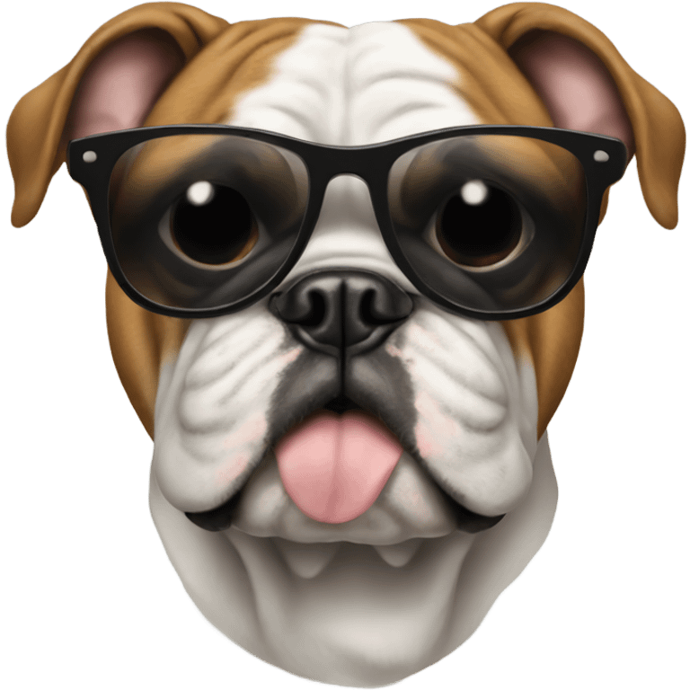 Bulldog with sunglasses  emoji