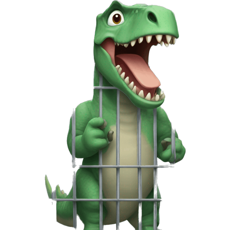 Dinosaur in prison  emoji