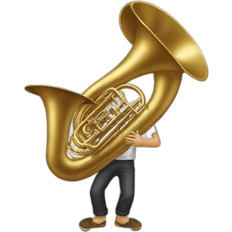 Barefoot tuba player emoji