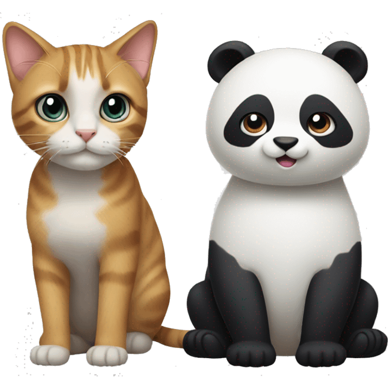 cat and panda mix emoji