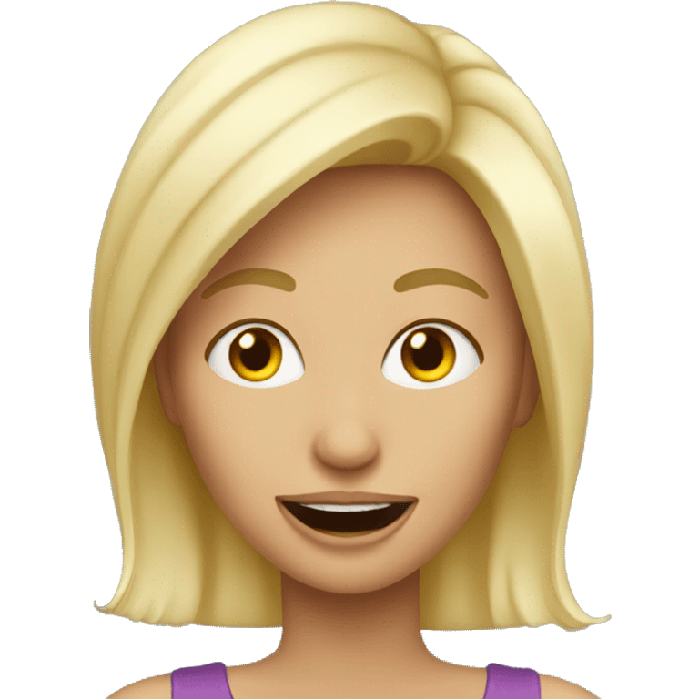 Crazy blonde lady  emoji