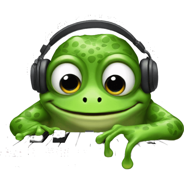 frog DJing  emoji