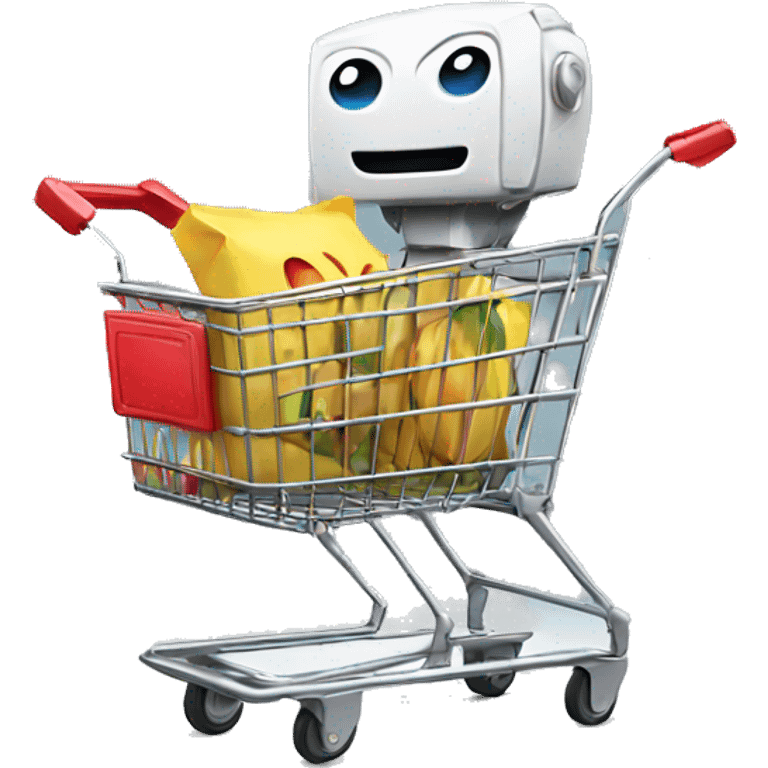 shopping cart robot emoji