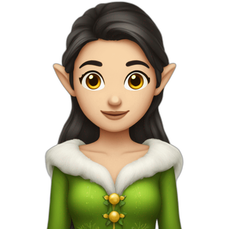 elf girl darkhair emoji