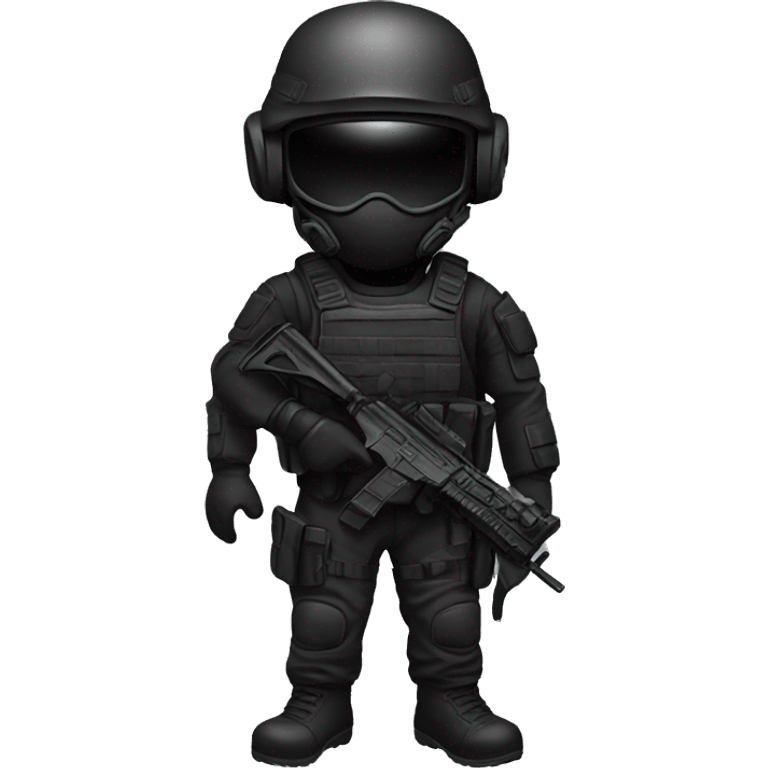 black Tactical gear emoji