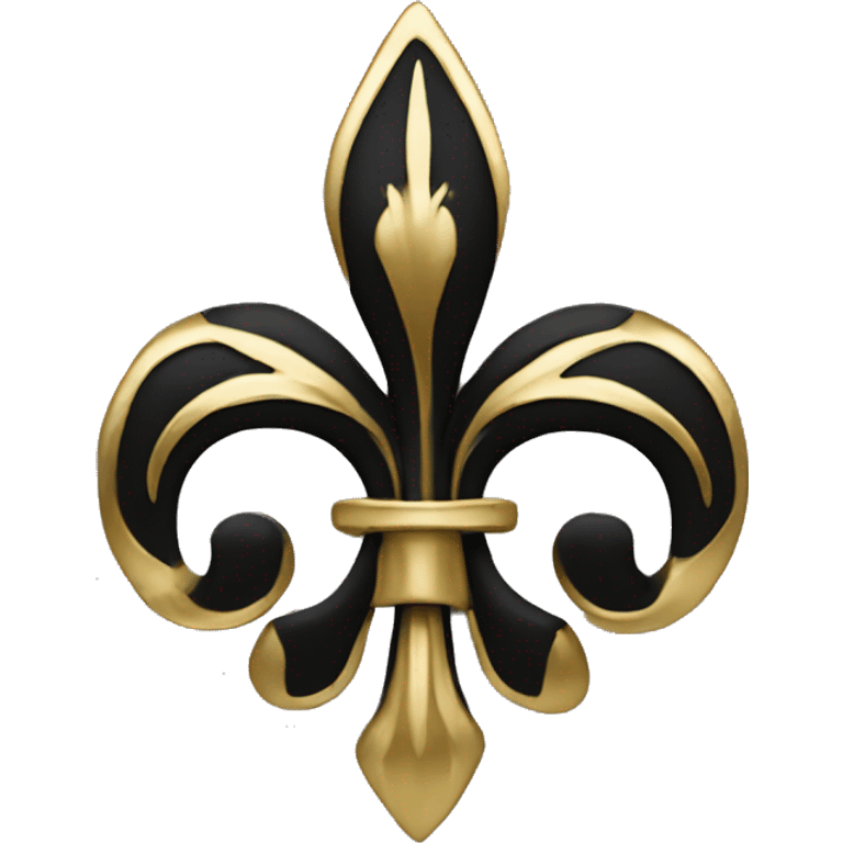 Black and gold fleur de le emoji