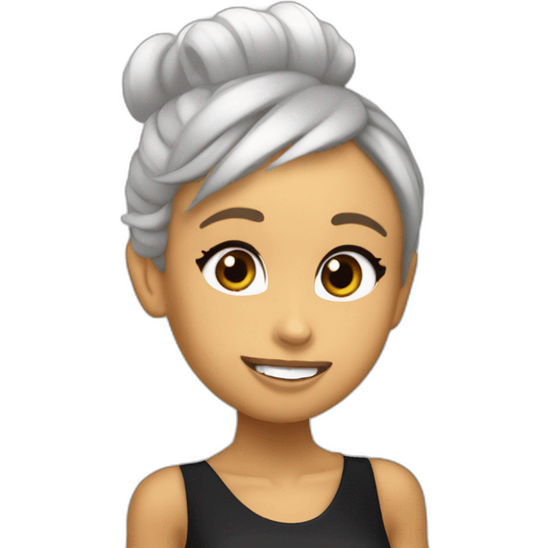 Ariana grande qui mange macron emoji