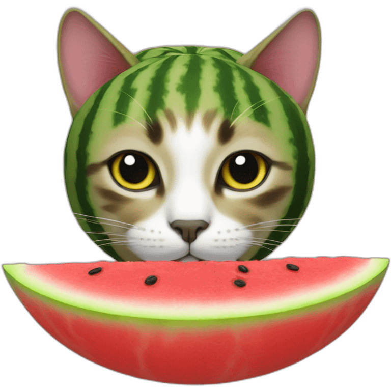 cat watermelon hybrid emoji