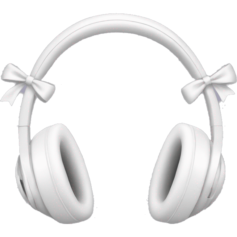 White Headphones with bows emoji