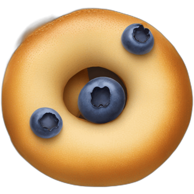 Blueberry bagel emoji