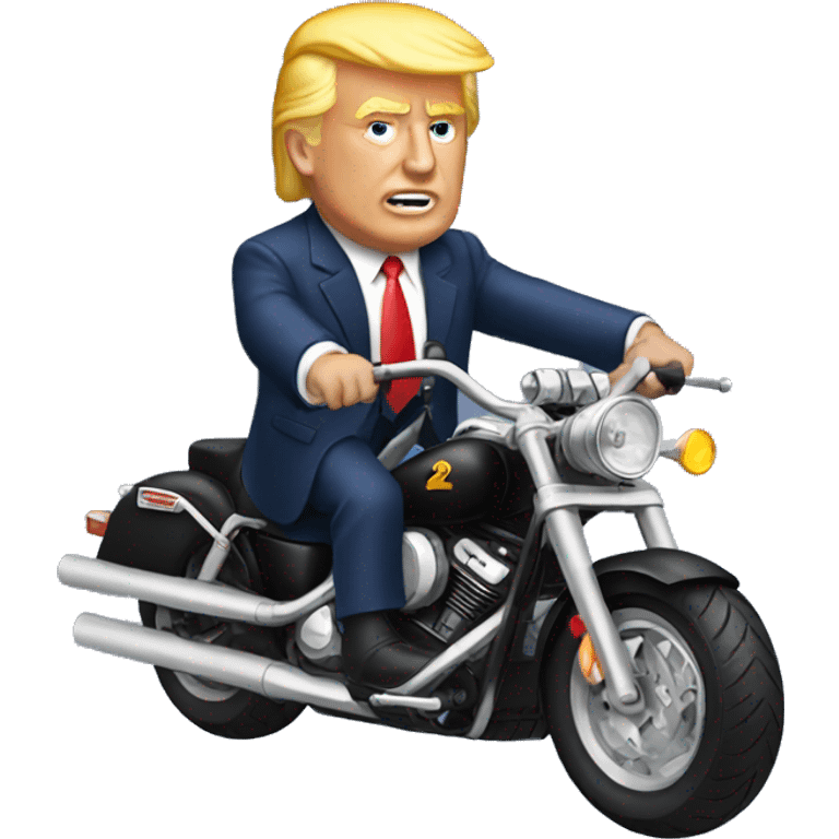 Trump with motorcycle emoji