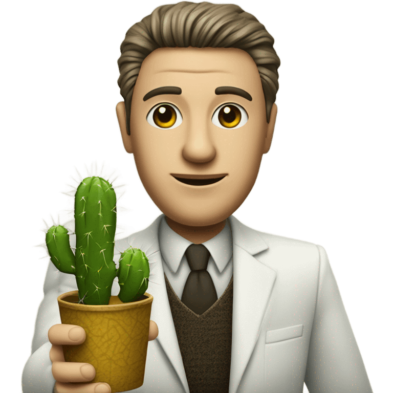 A human cactus drinking a Manhattan  emoji