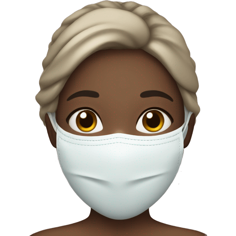 Girl with facemask skincare emoji