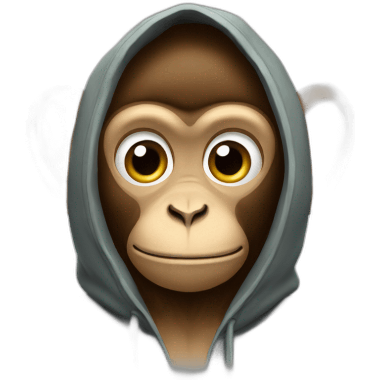 monkey with a hoodie on emoji