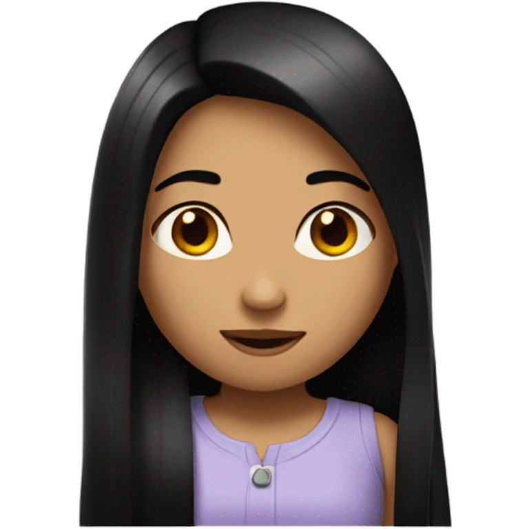 A girl with long black straight hair emoji