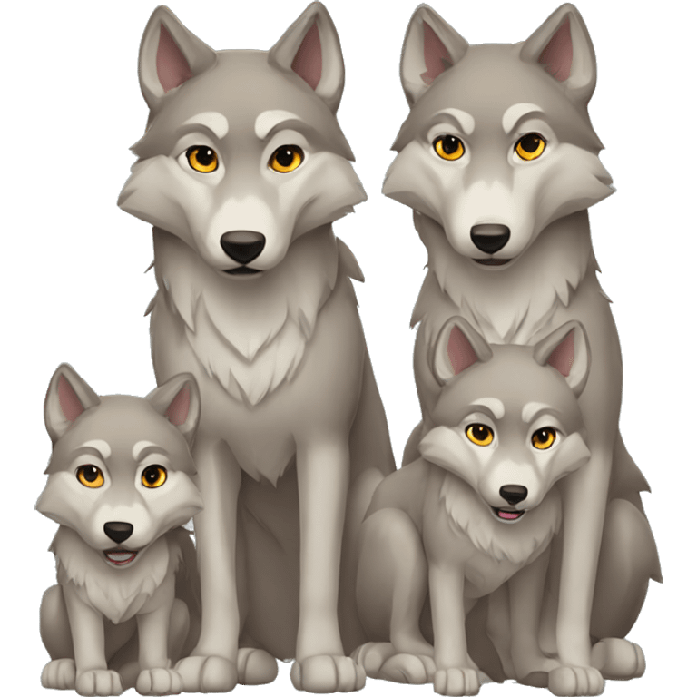 wolf family emoji