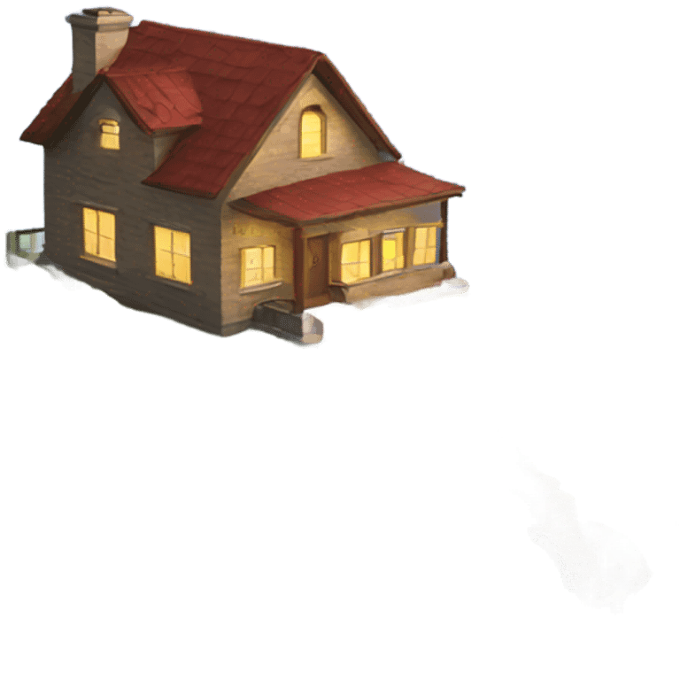 House on a mountain emoji