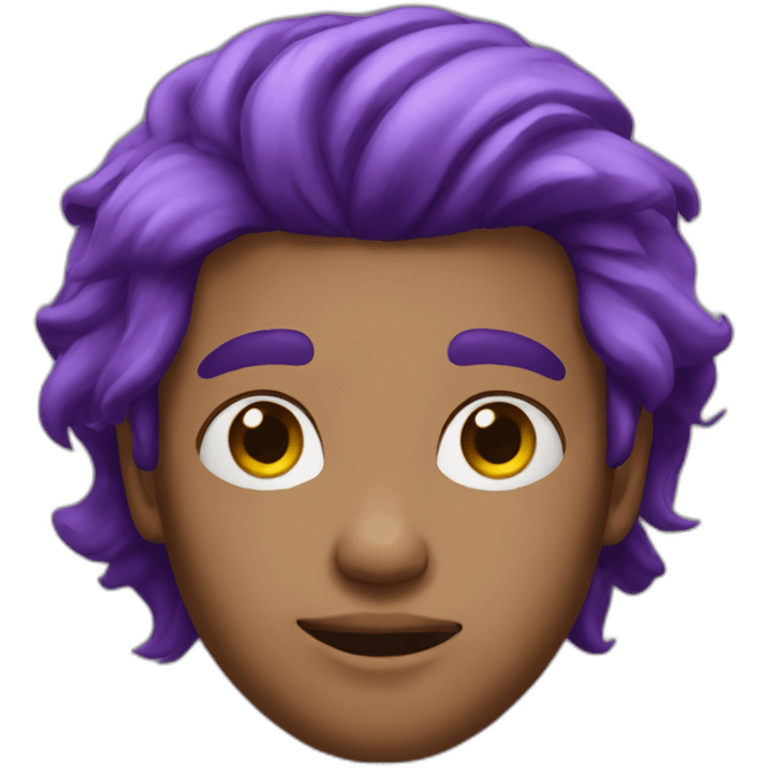 man with purple skin colour and hair emoji