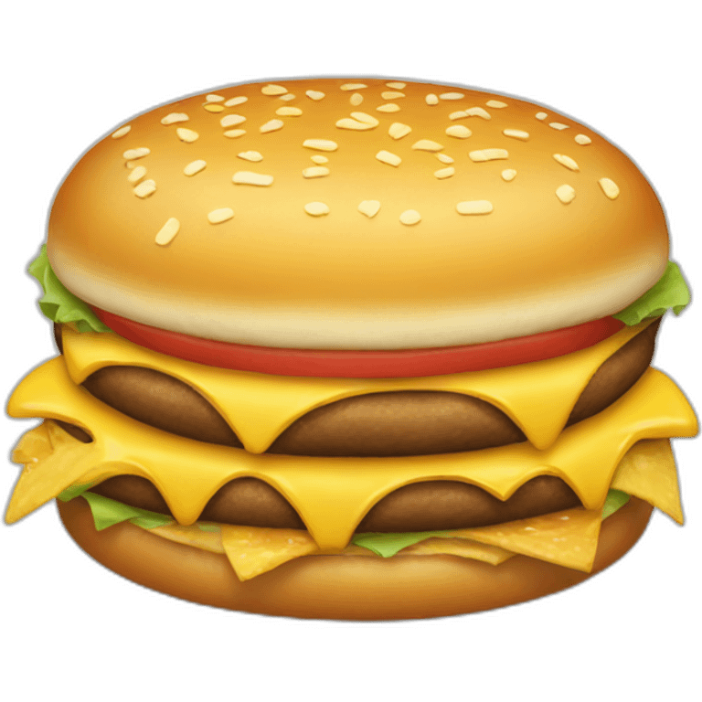 Triple cheeseburger emoji