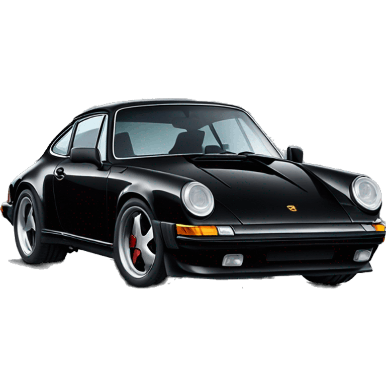 Black Porsche 911 emoji