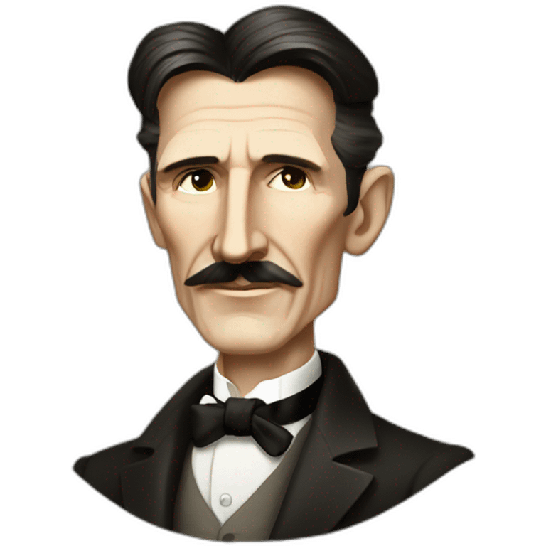 Nikola tesla using iphone emoji