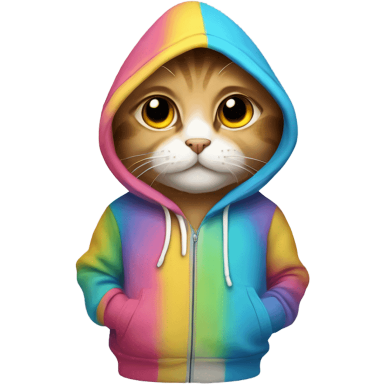 Cat wearing hoodie emoji