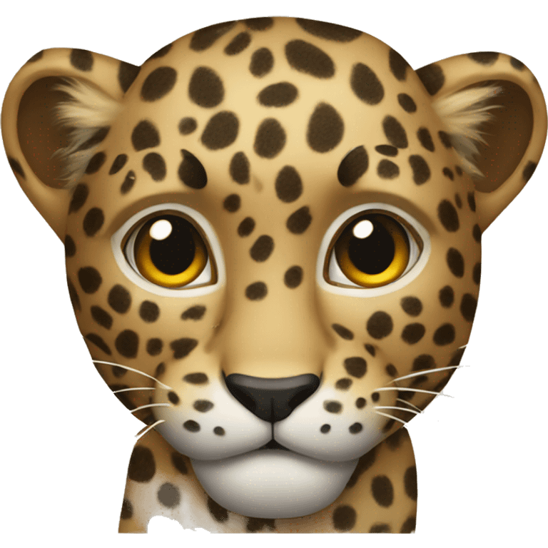 leopard with a bow emoji