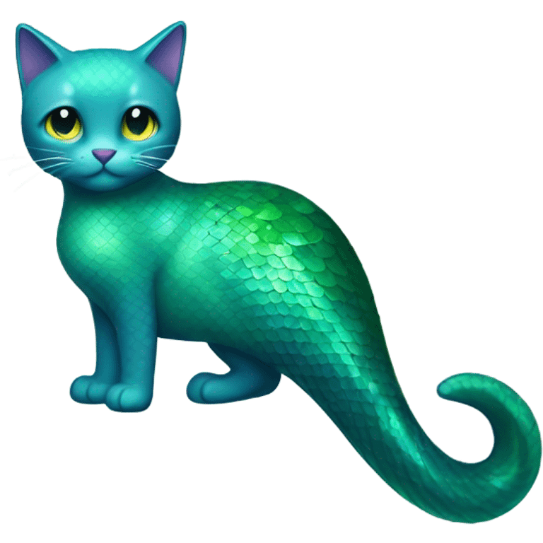 cat with a mermaid tail emoji