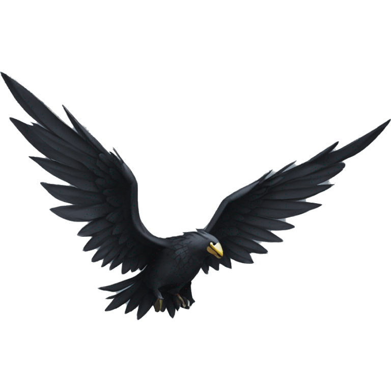 A black wing emoji