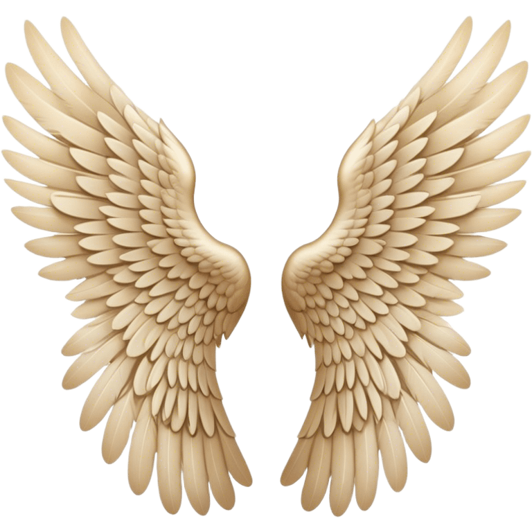 Angel wings beige  emoji