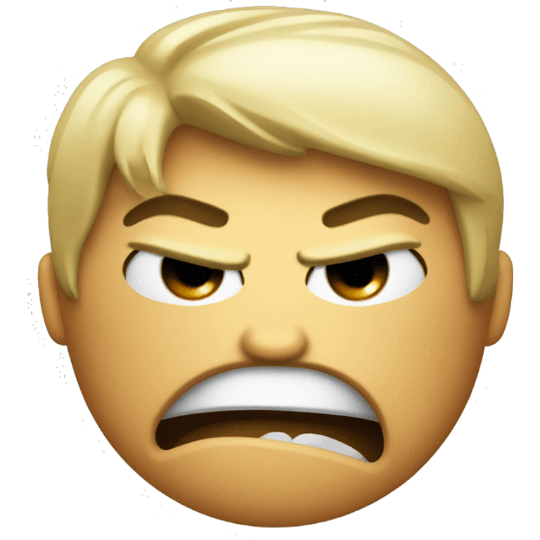 Angry face with thumbs down emoji