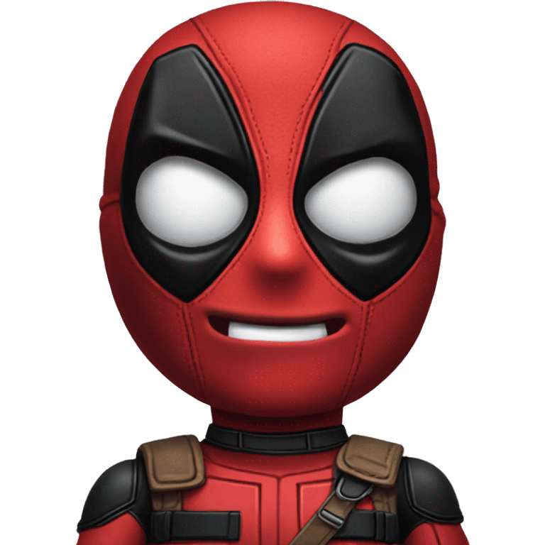 Deadpool holding a notw which says shussssh emoji