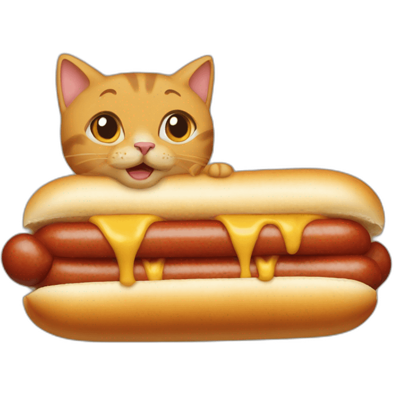 cat hotdog emoji