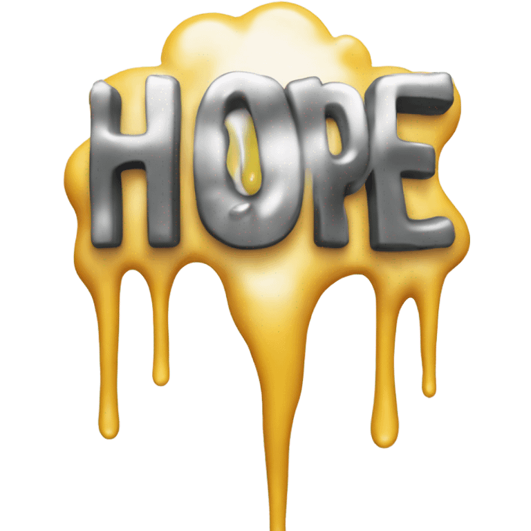 melted word hope emoji