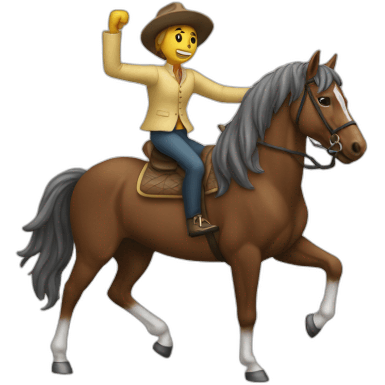 personne qui dab sur un cheval emoji