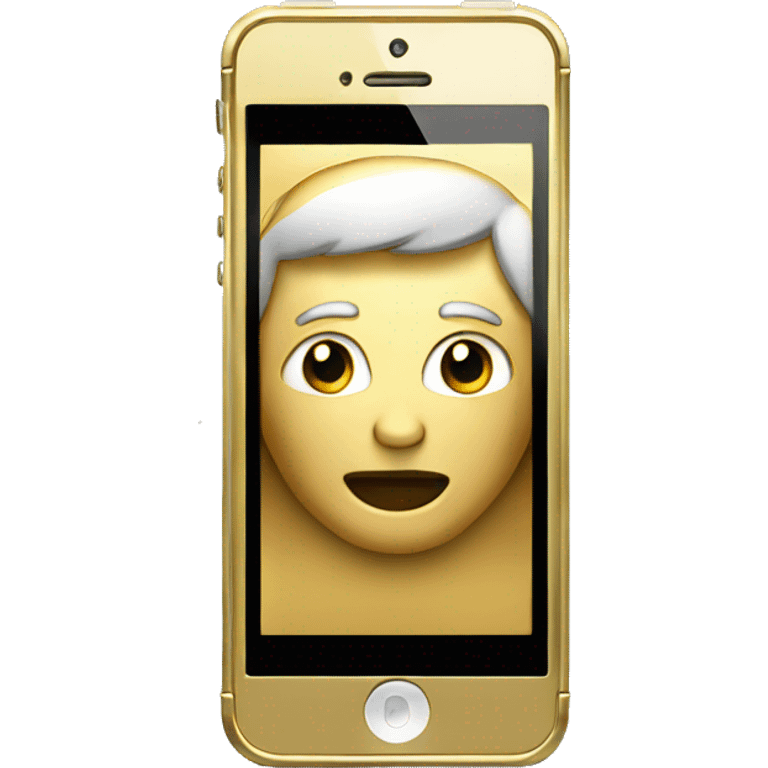 iPhone 5 in gold color emoji