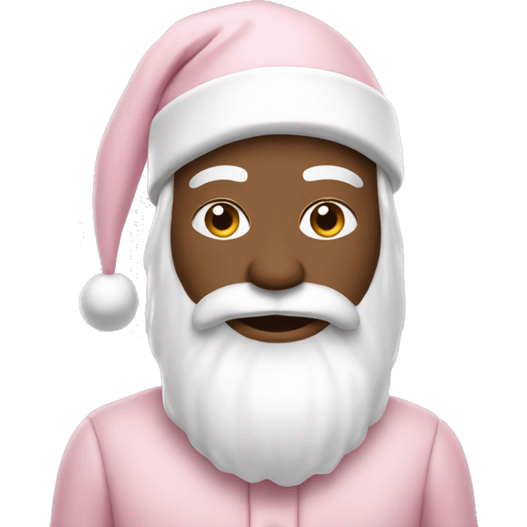 Pastel pink white Santa  emoji