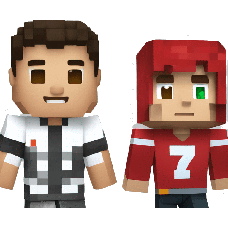 Cristiano Ronaldo and minecraft  emoji