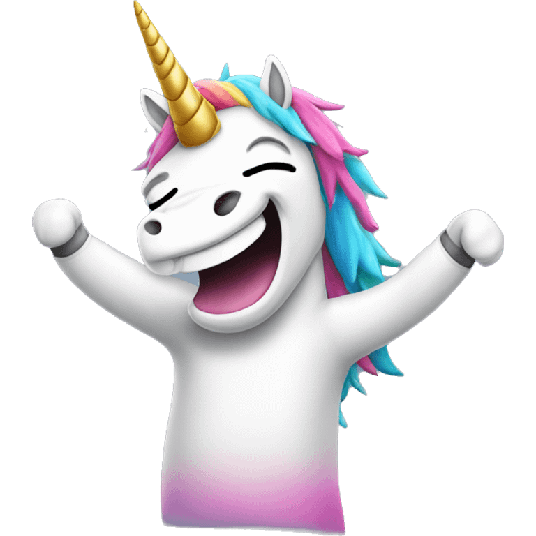 dabbing unicorn emoji