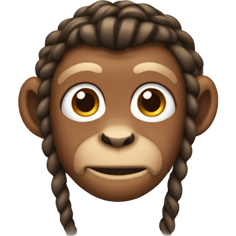 monkey with braids emoji