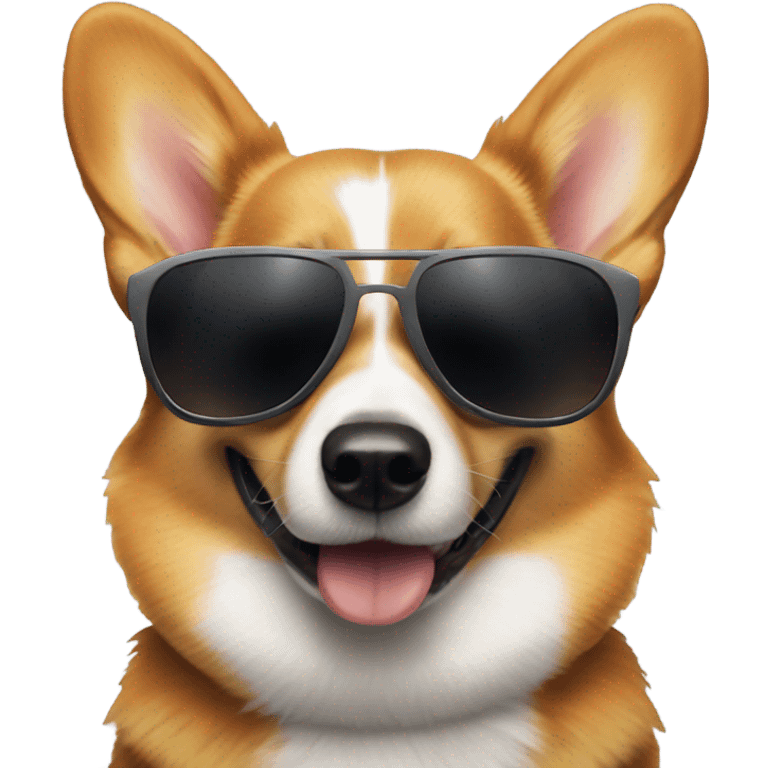 Corgi wearing sunglasses emoji