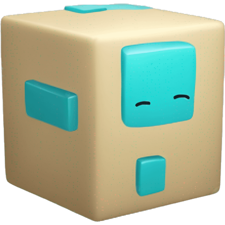 cyan cube emoji