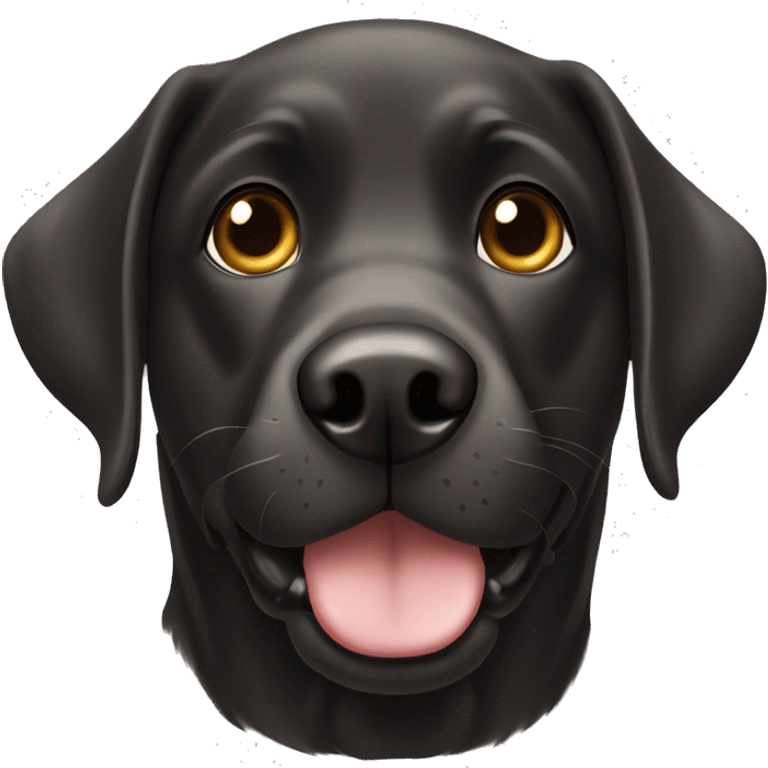 Black labrador retriever with hazel eyes emoji